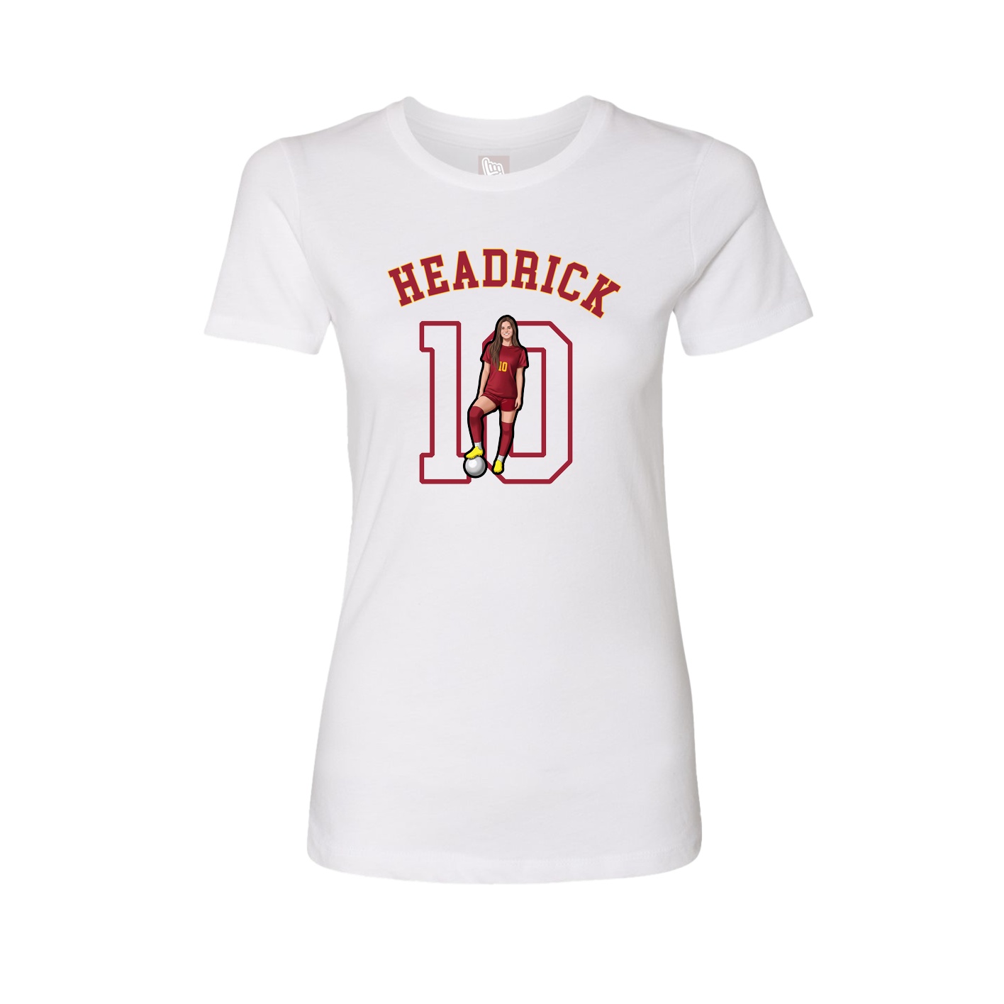Fitted Women's Tee — Shirsey Arch in White