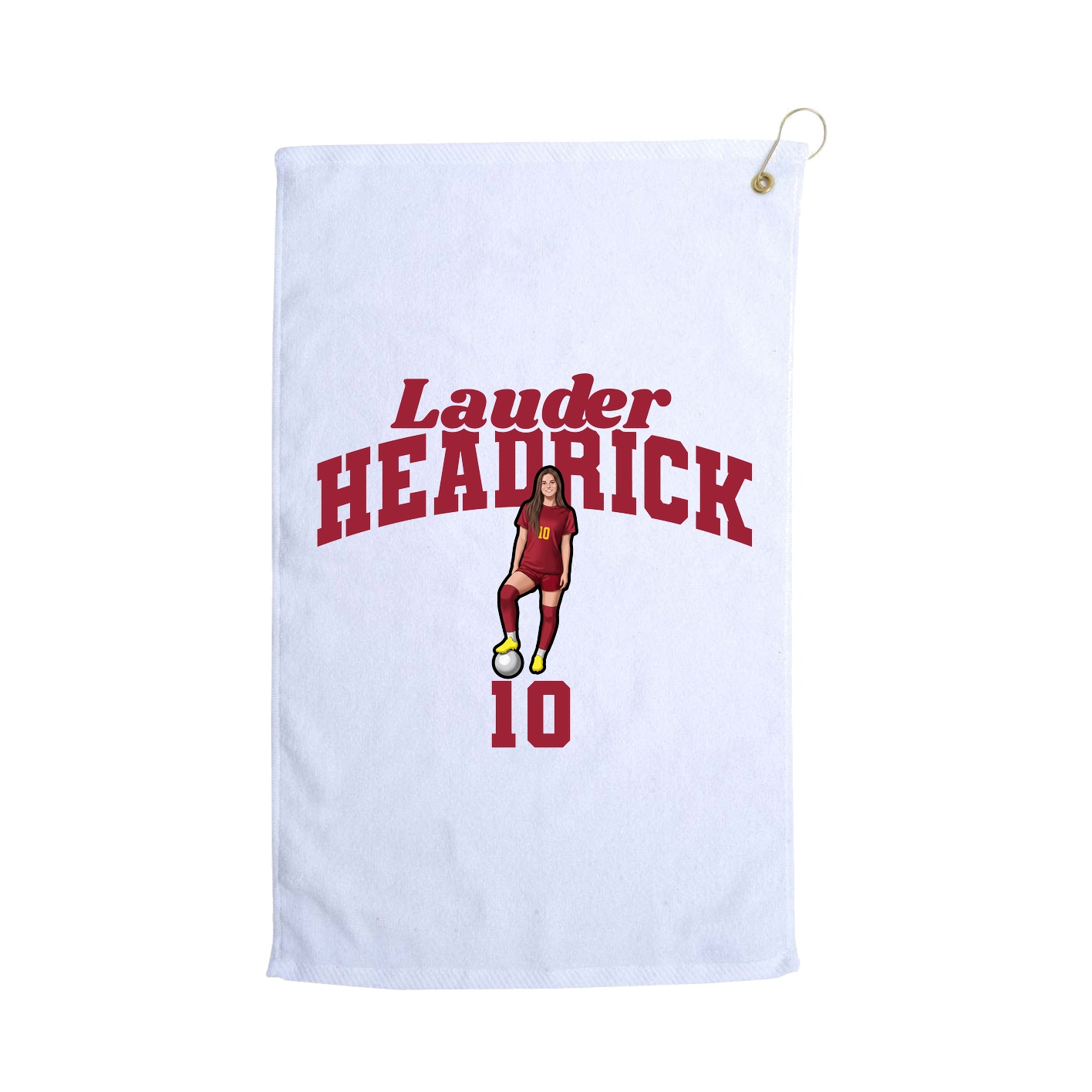 Golf Towel — Signature Arch in White