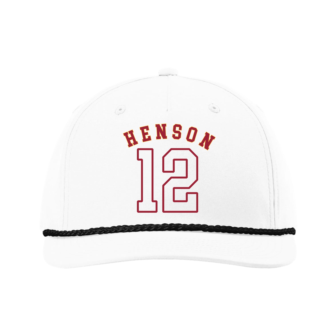 Five-Panel Classic Rope Cap — Shirsey Arch in White
