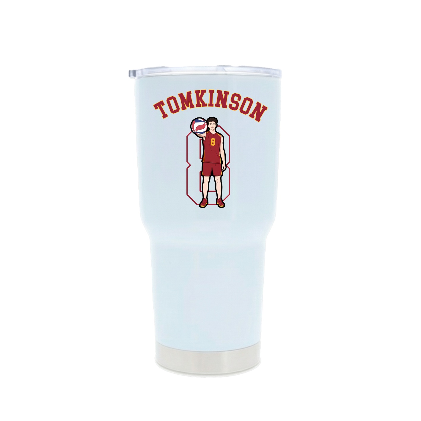30oz Stainless Steel Tumbler — Shirsey Arch in White