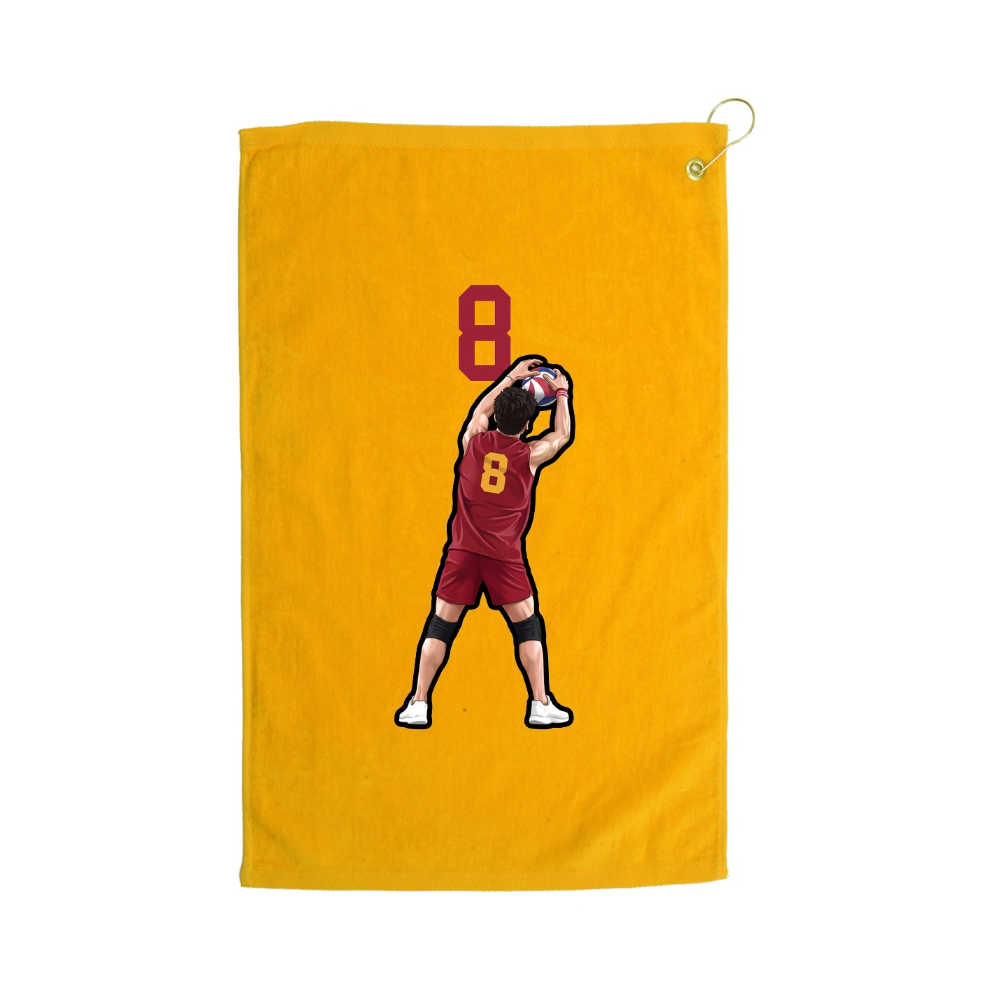 Golf Towel — Number Top in Gold