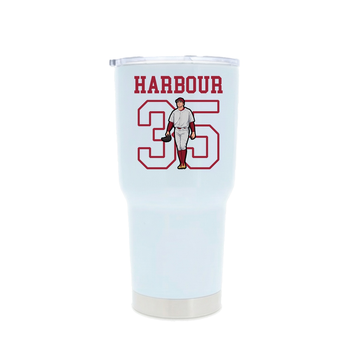 30oz Stainless Steel Tumbler — Shirsey in White