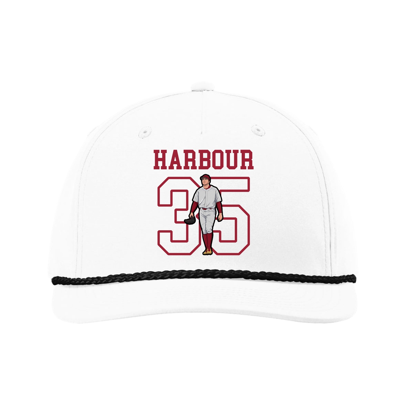 Five-Panel Classic Rope Cap — Shirsey in White