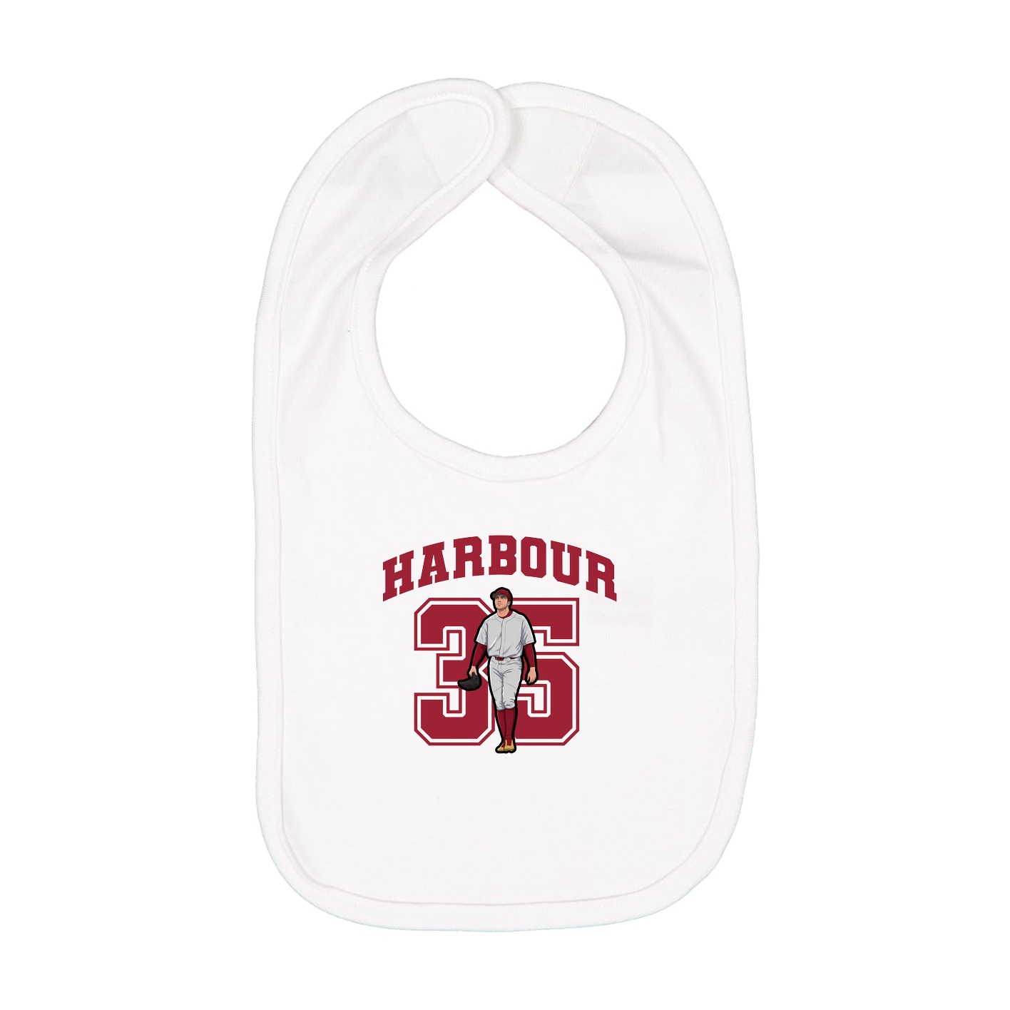 Infant Bib — Number in White