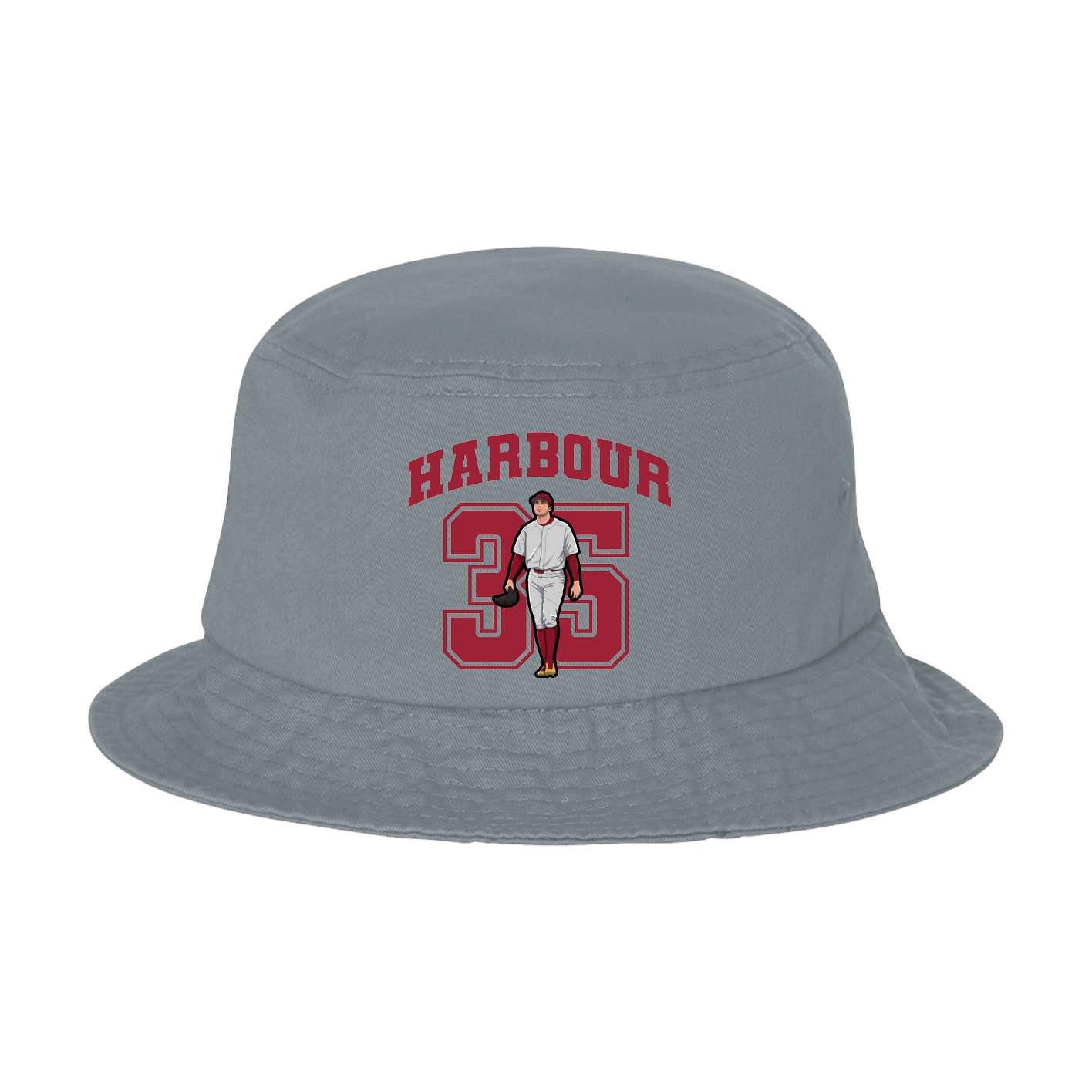 Bucket Cap — Number in Grey