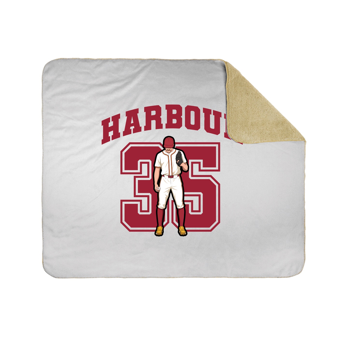 Throw Blanket — Number in White