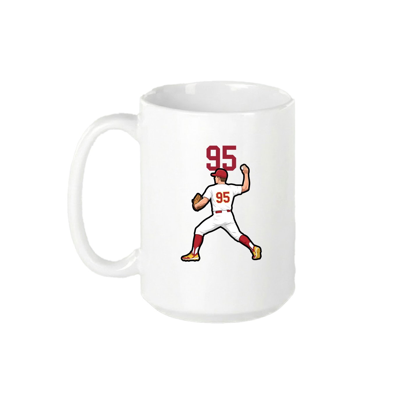 15oz Coffee Mug — Number Top in White