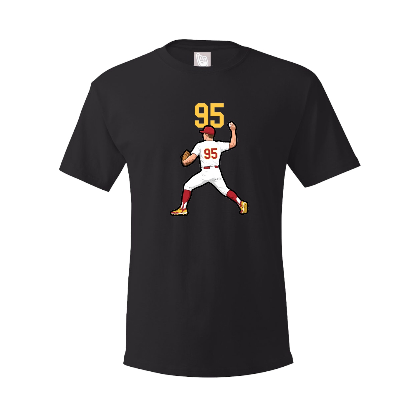 Youth Tee — Number Top in Black
