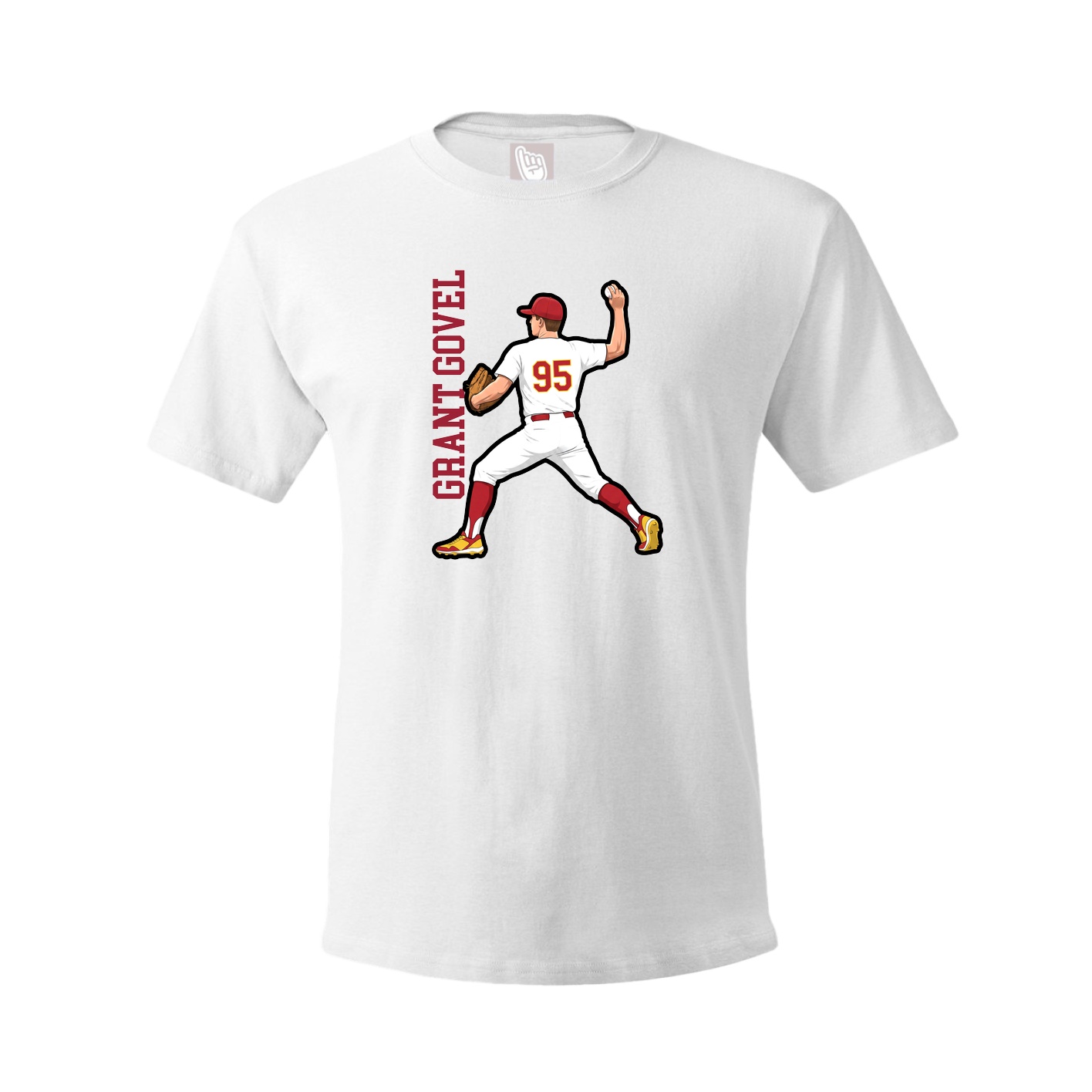 Tee — Name Vertical in White