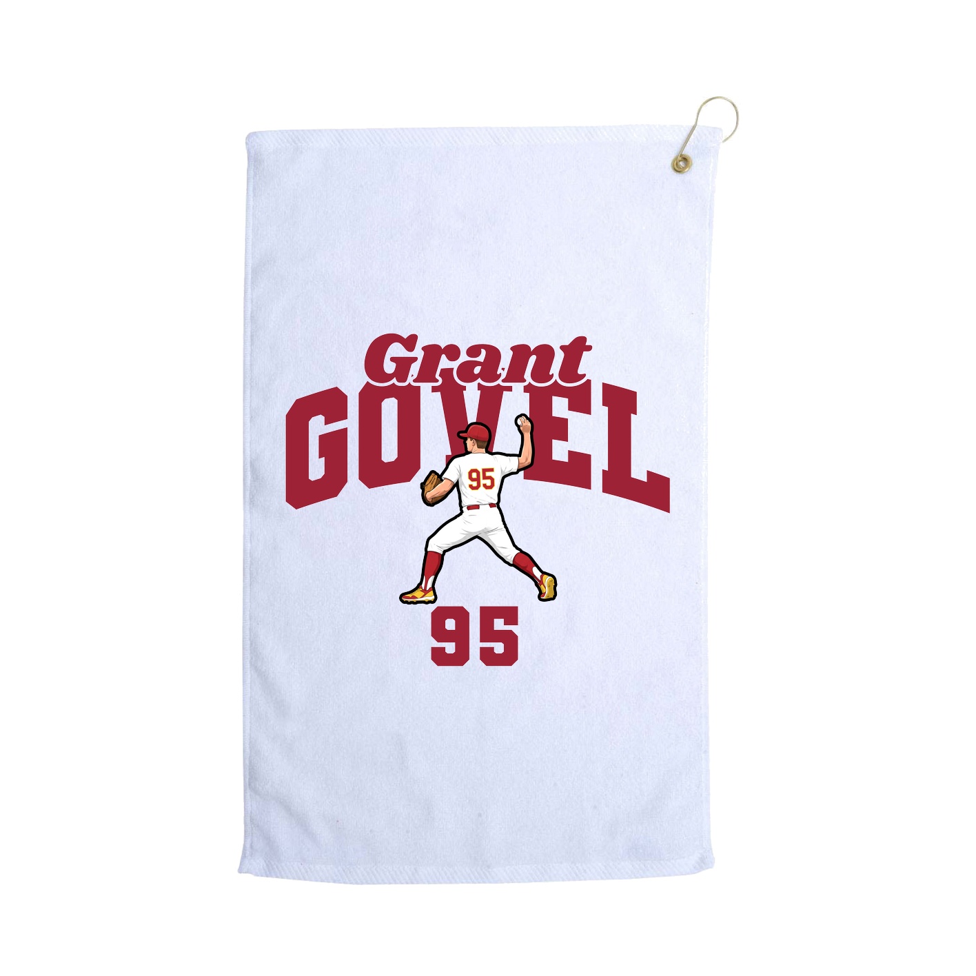 Golf Towel — Signature Arch in White