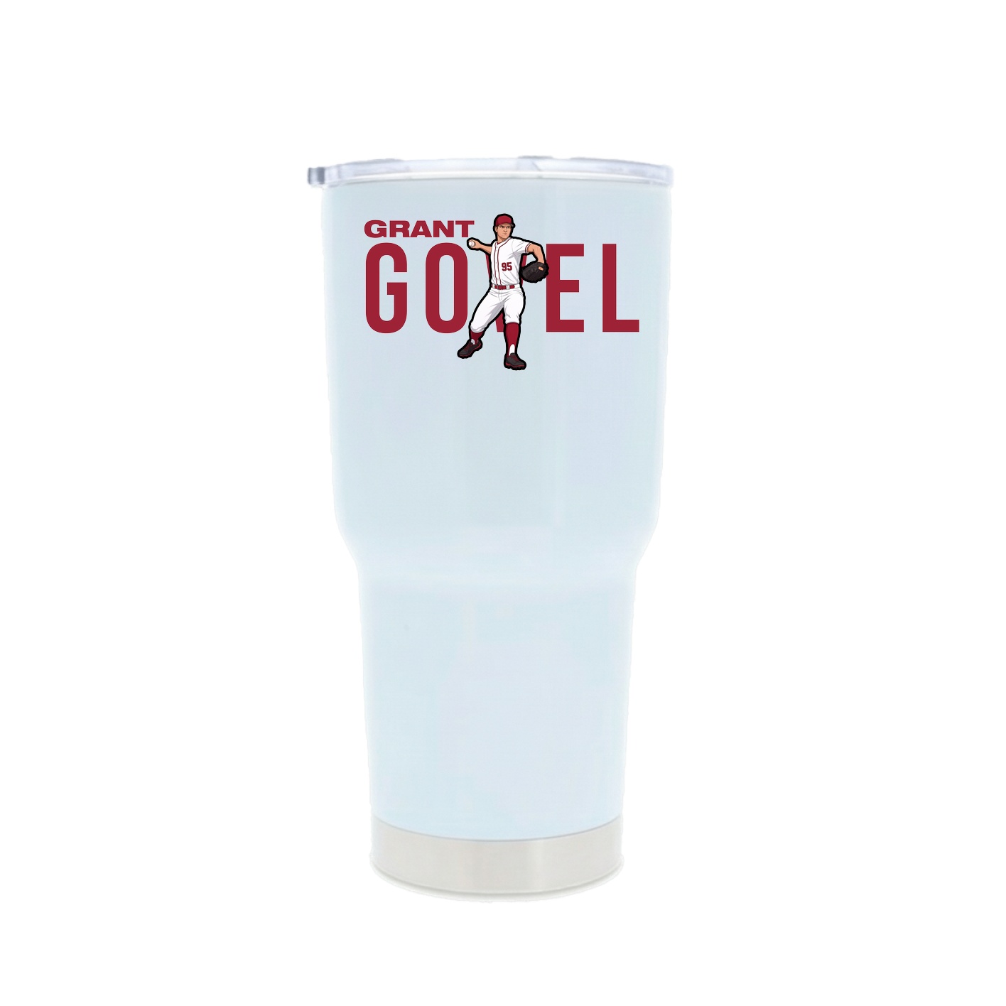 30oz Stainless Steel Tumbler — Player Name in White