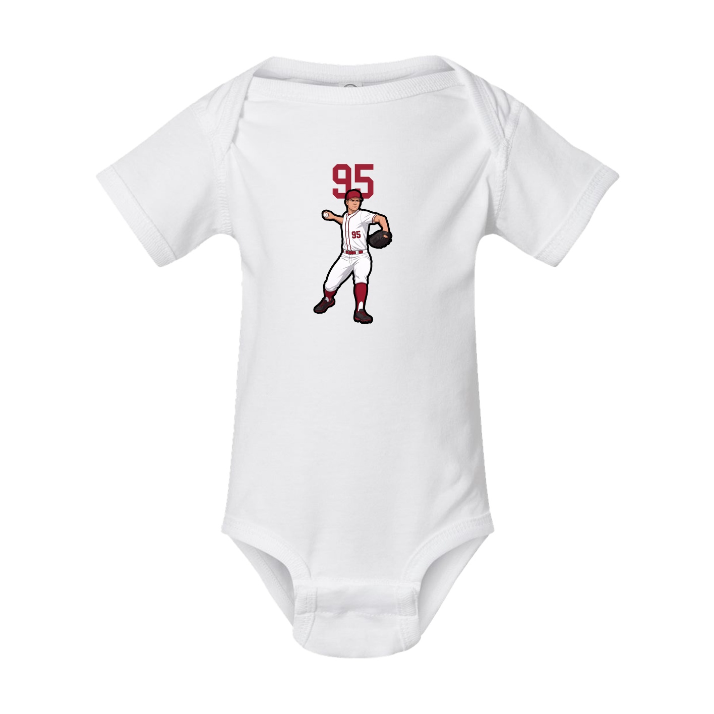 Baby Onesie — Number Top in White