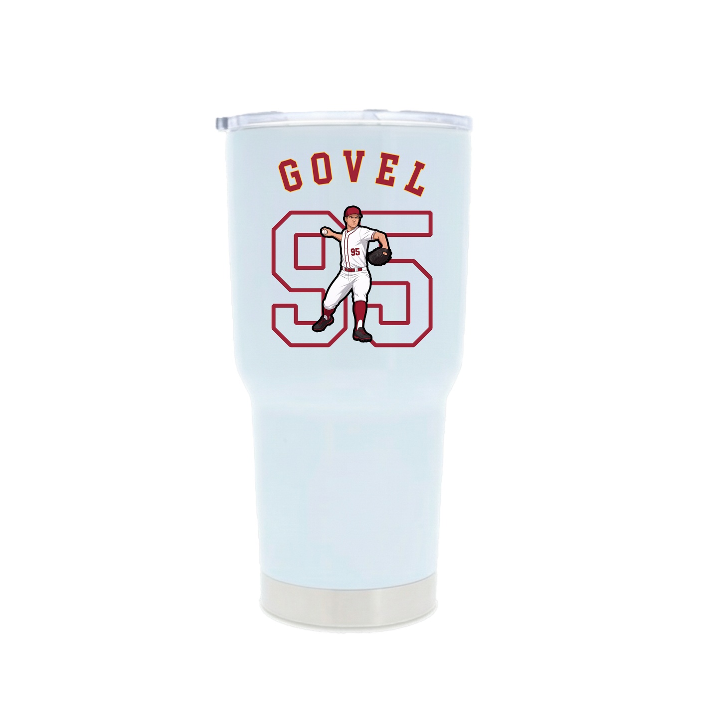 30oz Stainless Steel Tumbler — Shirsey Arch in White