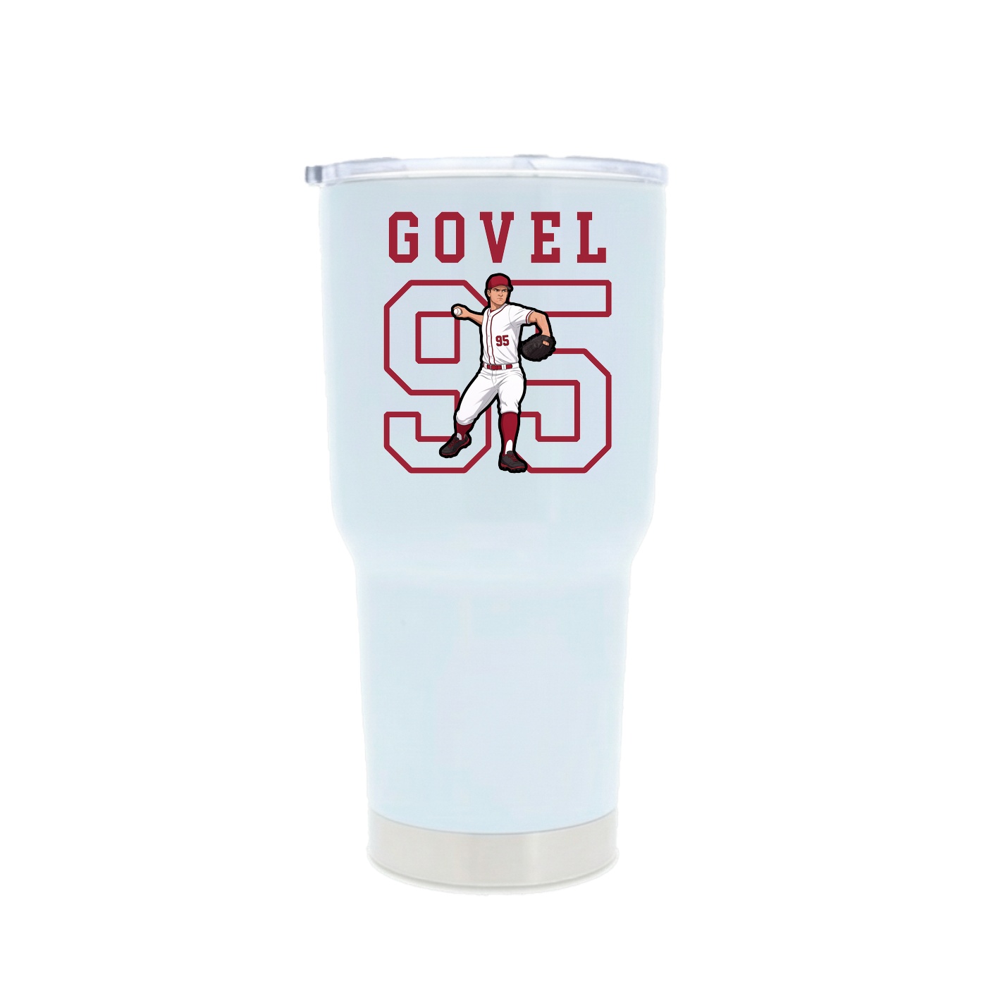 30oz Stainless Steel Tumbler — Shirsey in White