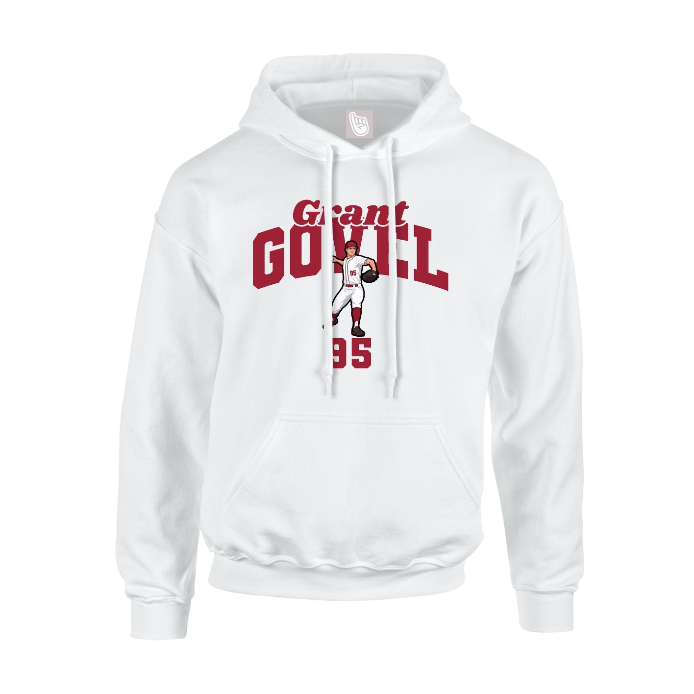 Hoodie — Signature Arch in White