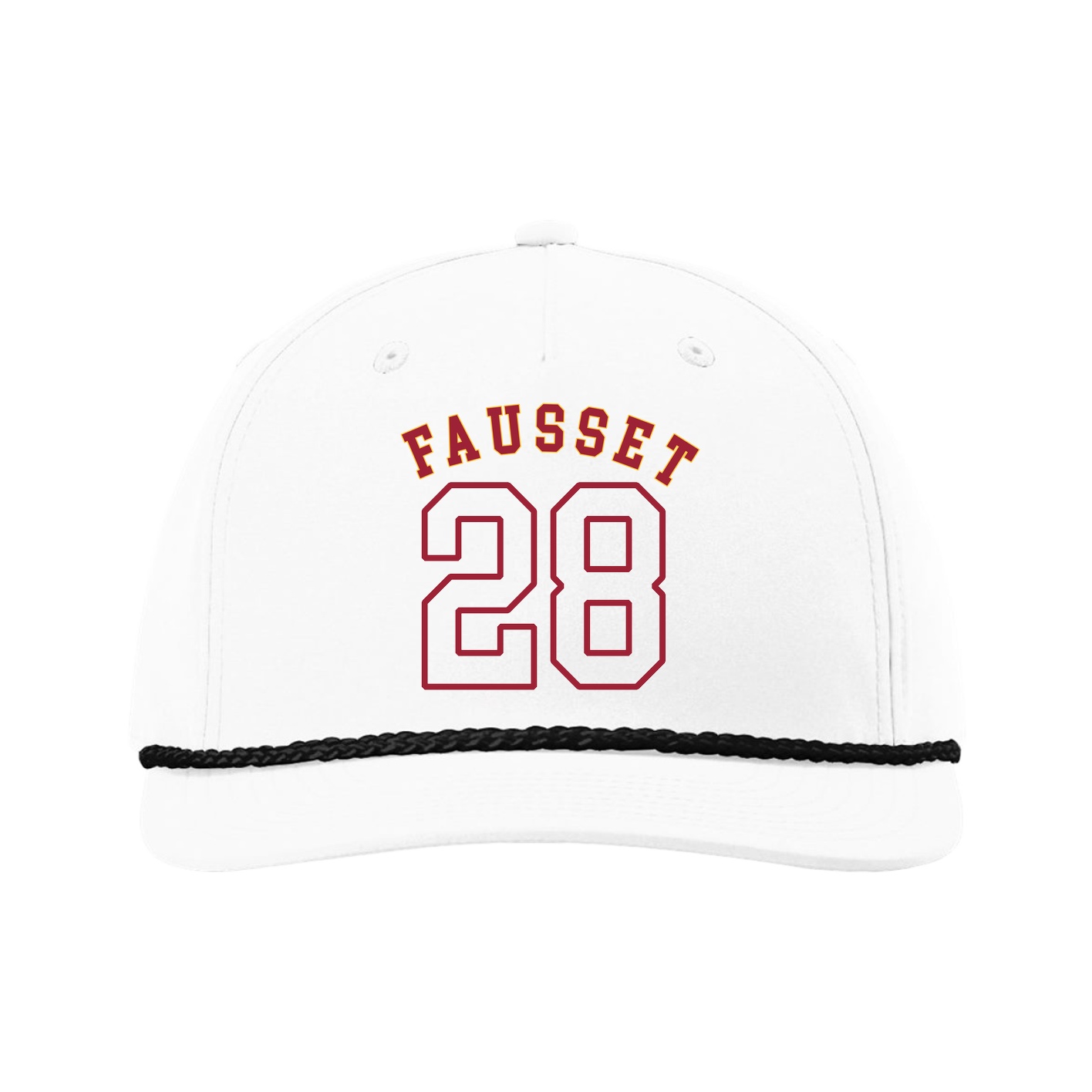 Five-Panel Classic Rope Cap — Shirsey Arch in White