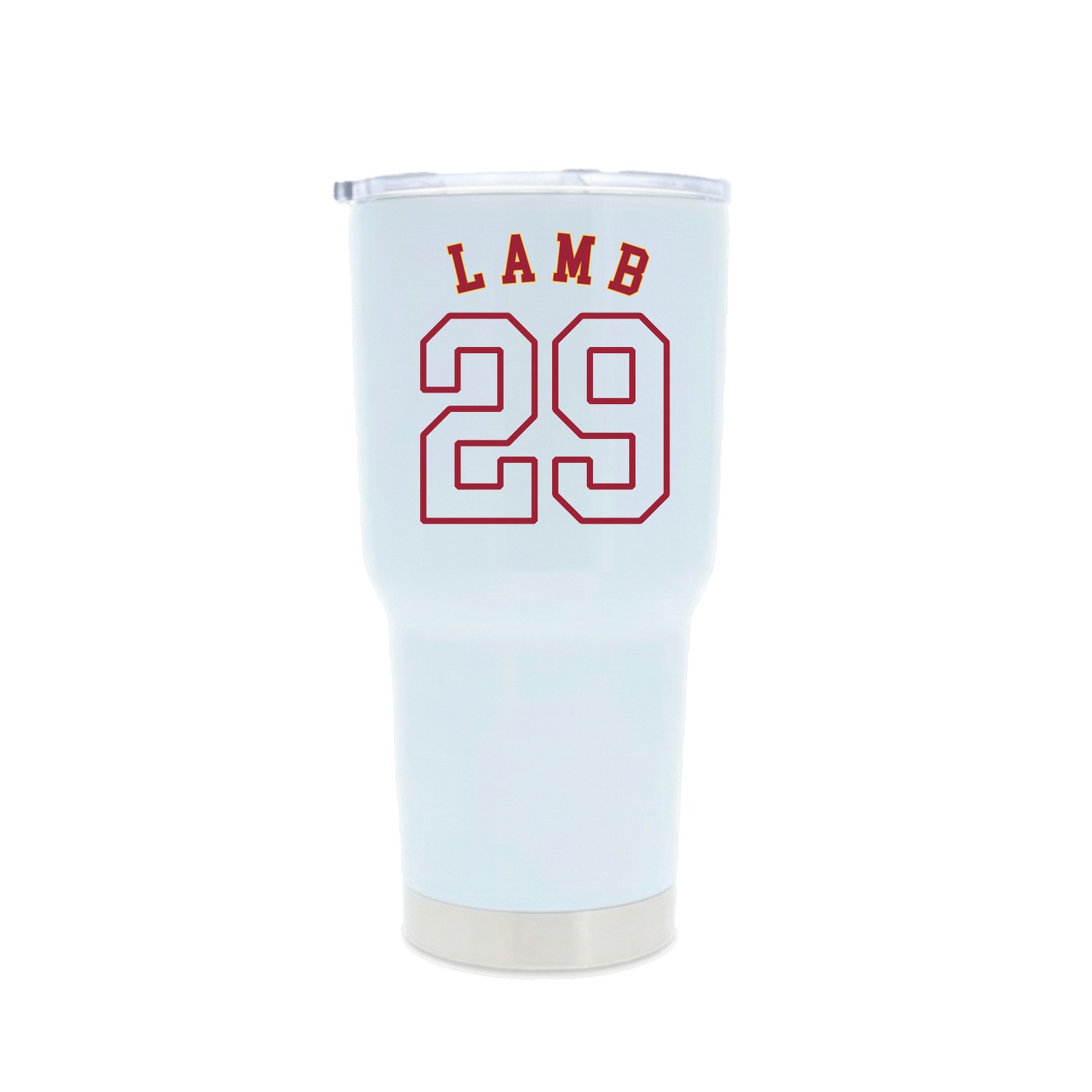 30oz Stainless Steel Tumbler — Shirsey Arch in White