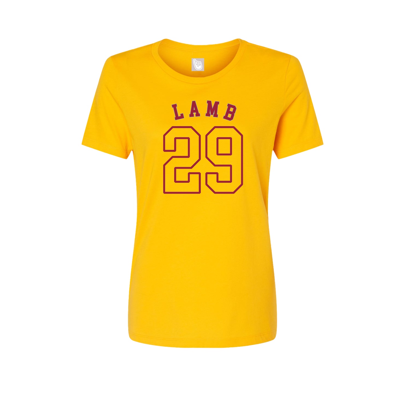 Fitted Women's Tee — Shirsey Arch in Gold