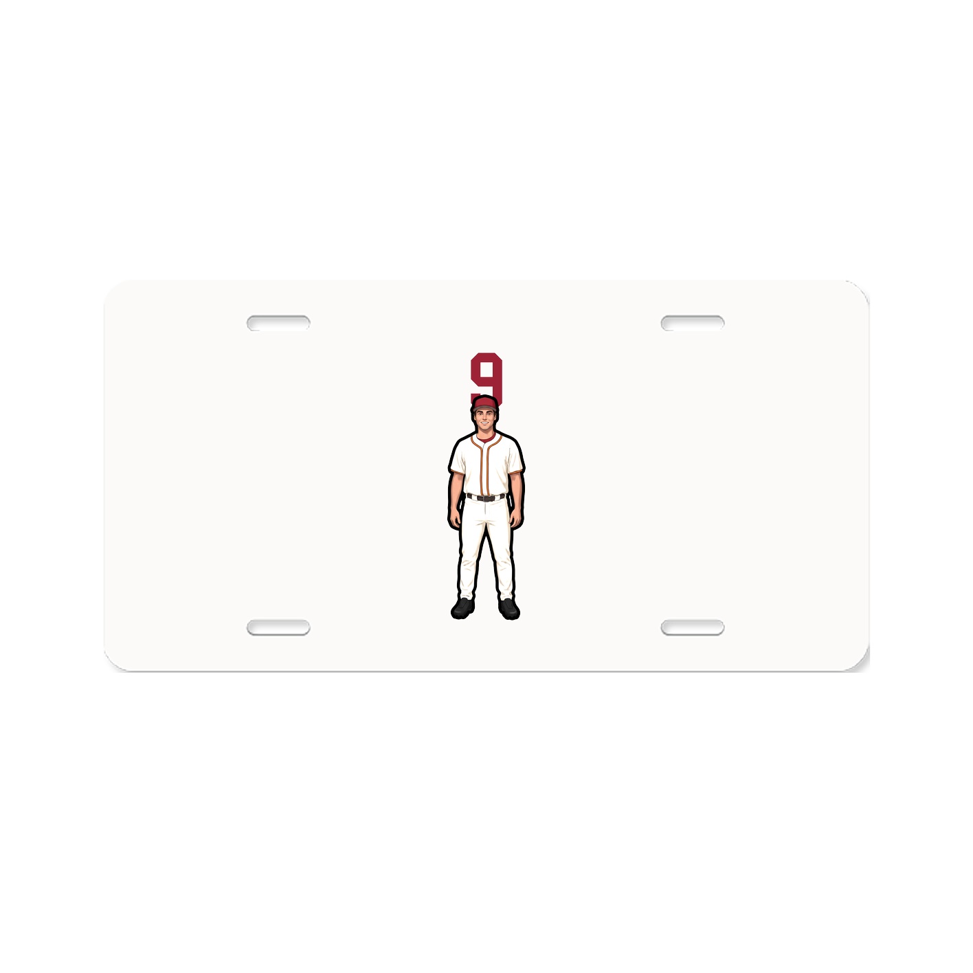 License Plate — Number Top in Classic