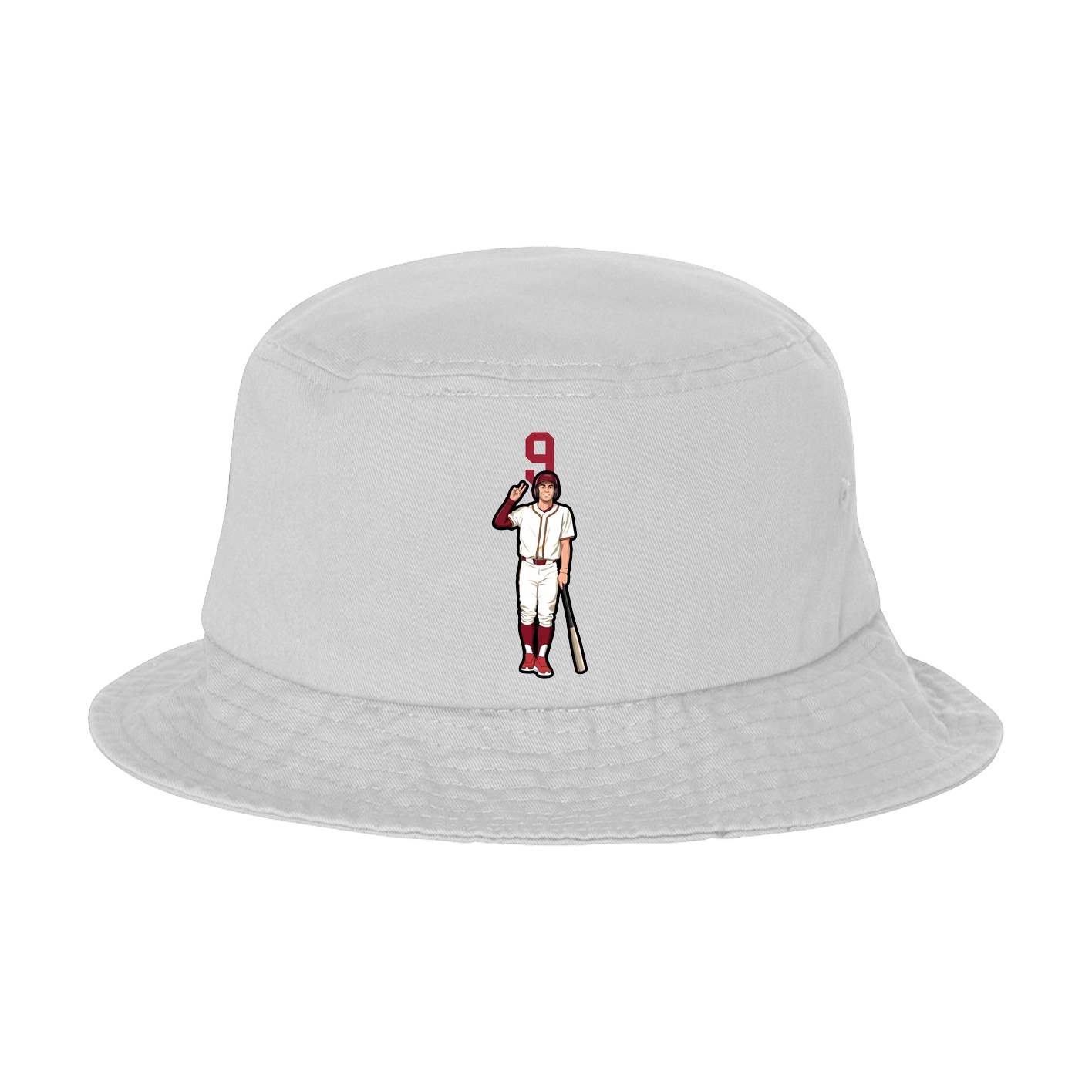 Bucket Cap — Number Top in White