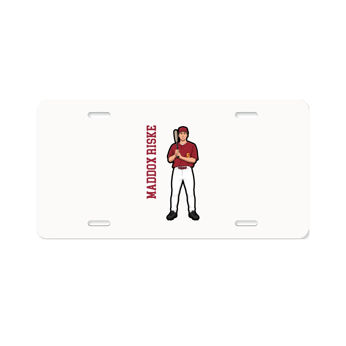 License Plate — Name Vertical in Classic