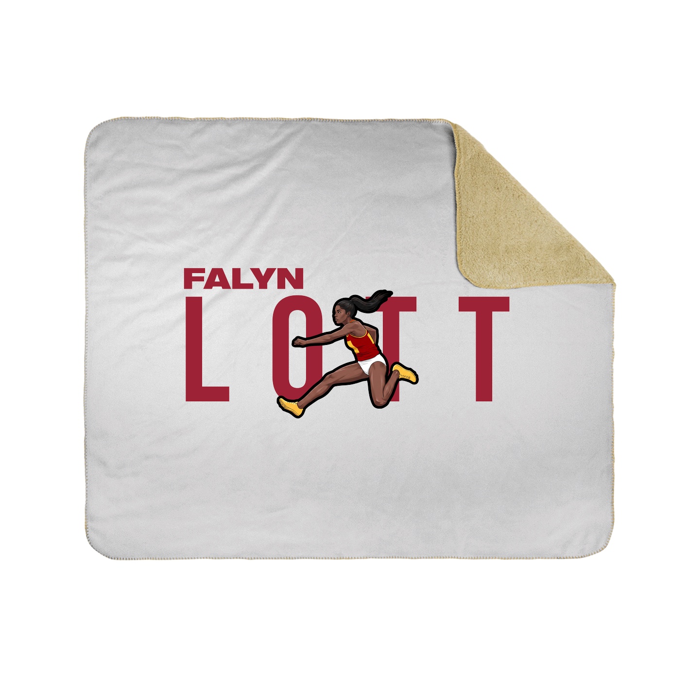 Throw Blanket — Player Name in White