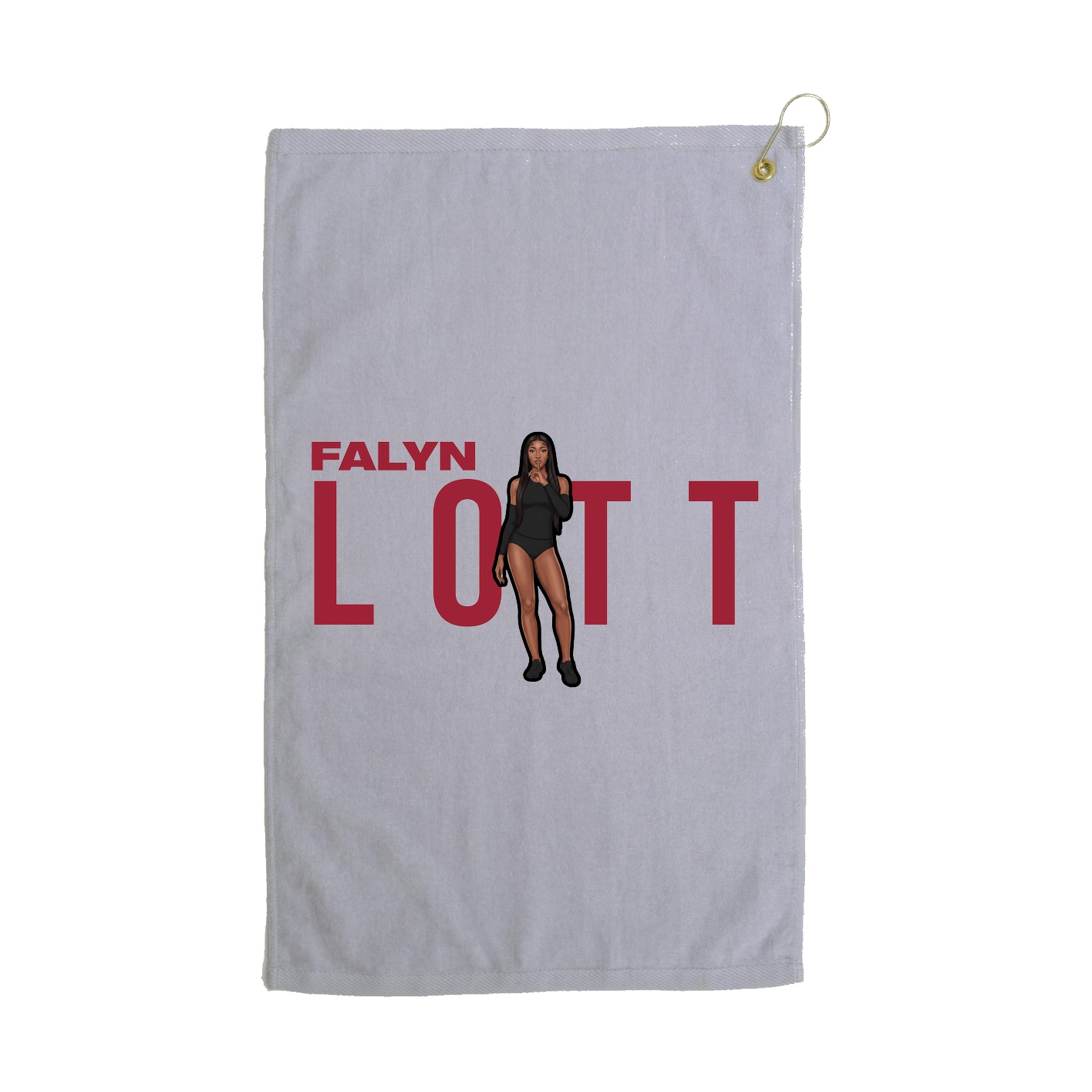 Golf Towel — Player Name in Grey