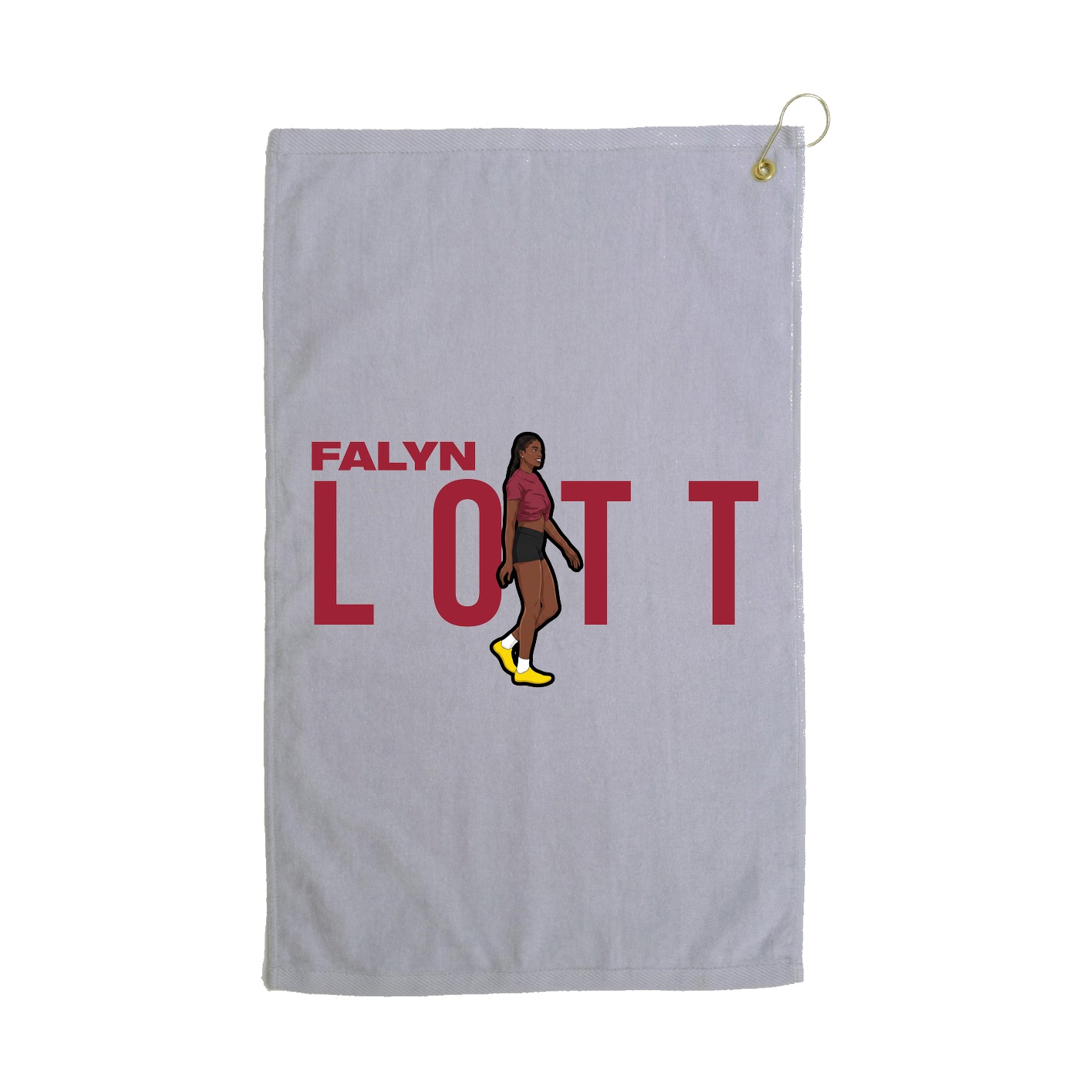 Golf Towel — Player Name in Grey