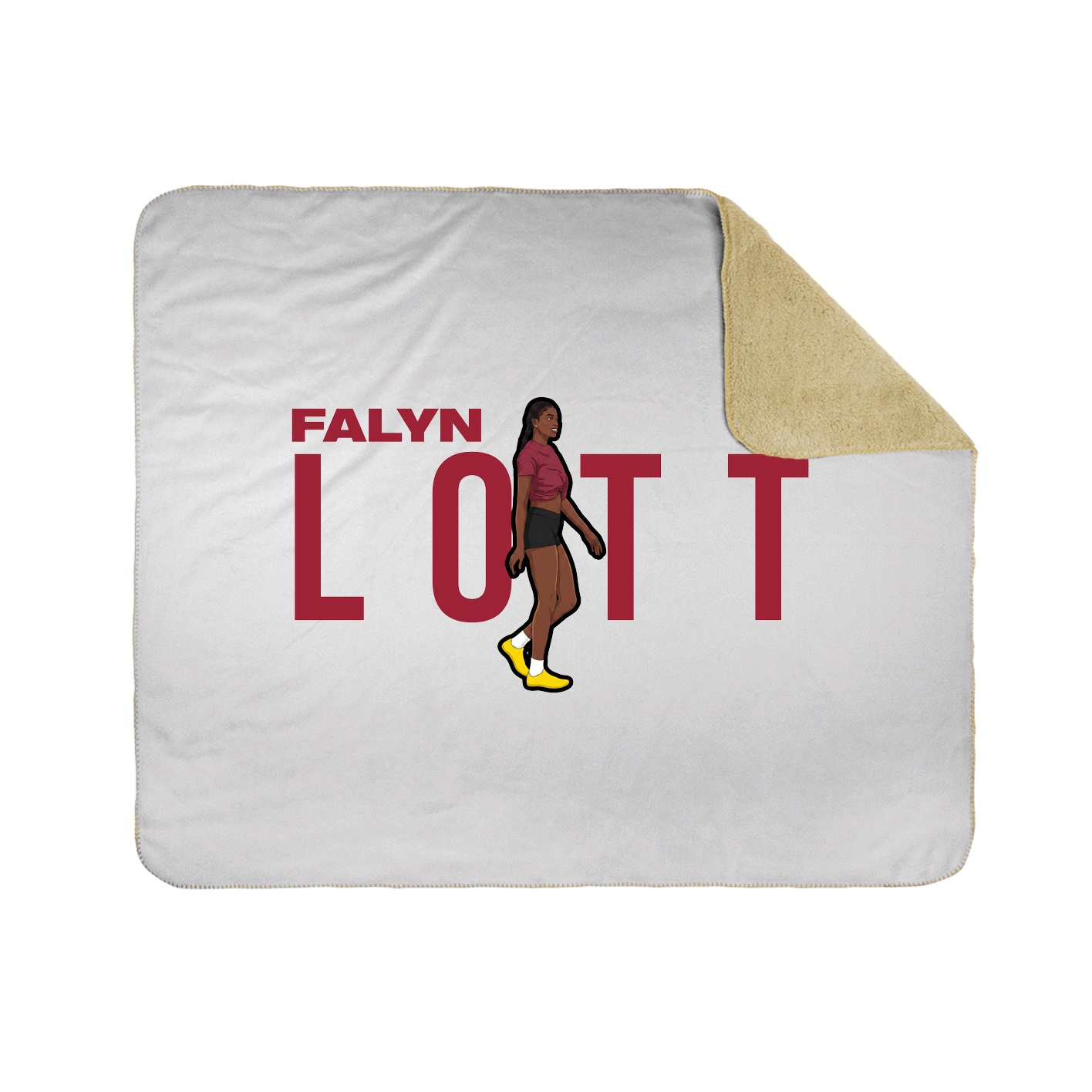 Throw Blanket — Player Name in White