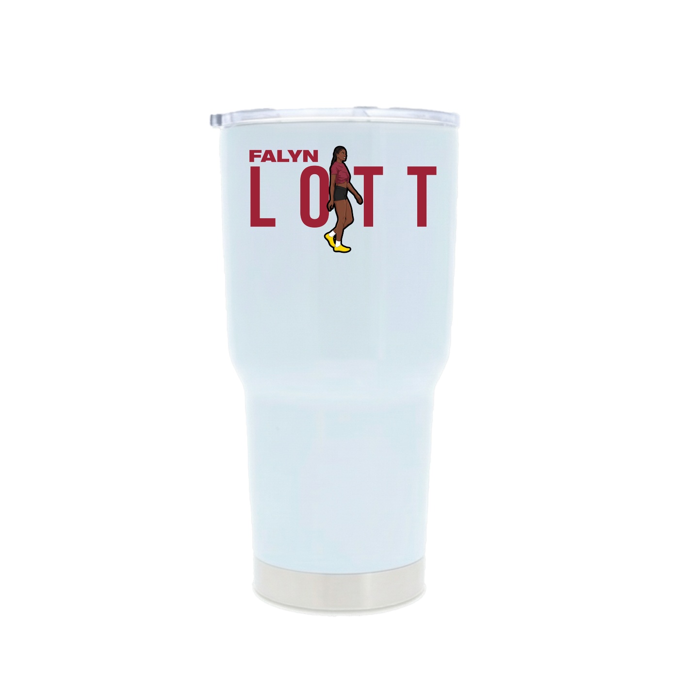 30oz Stainless Steel Tumbler — Player Name in White