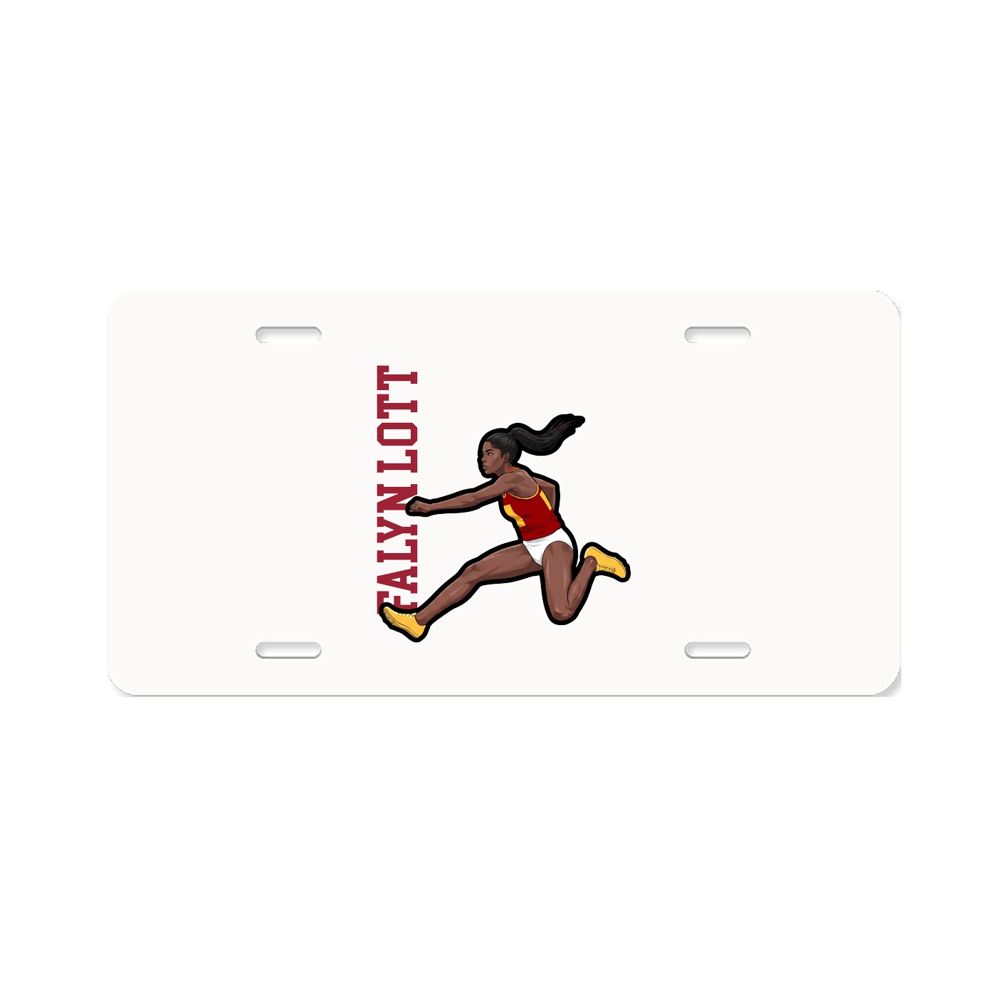 License Plate — Name Vertical in Classic