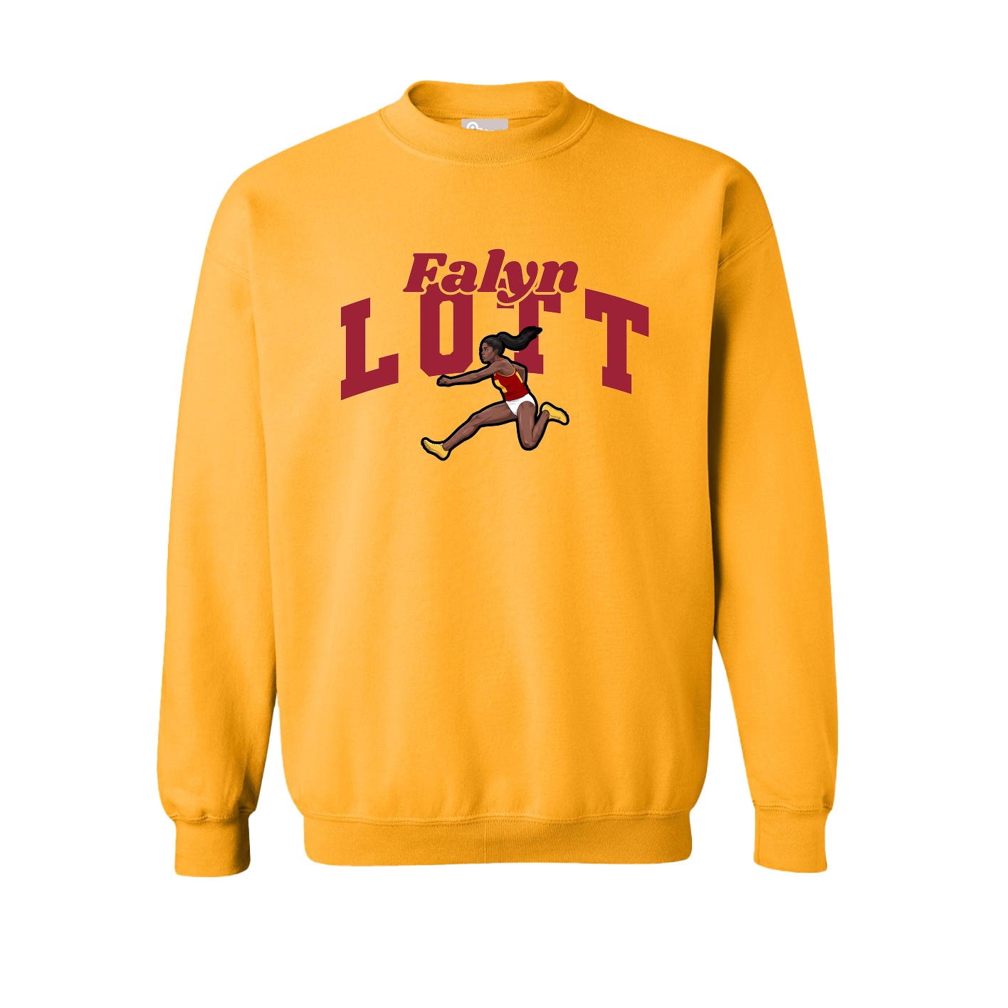Fleece Crew — Signature Arch in Gold