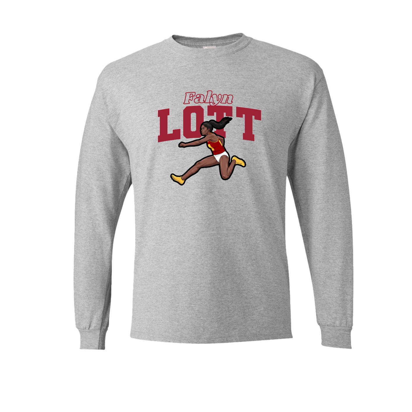 Long Sleeve Tee — Name Arch in Grey