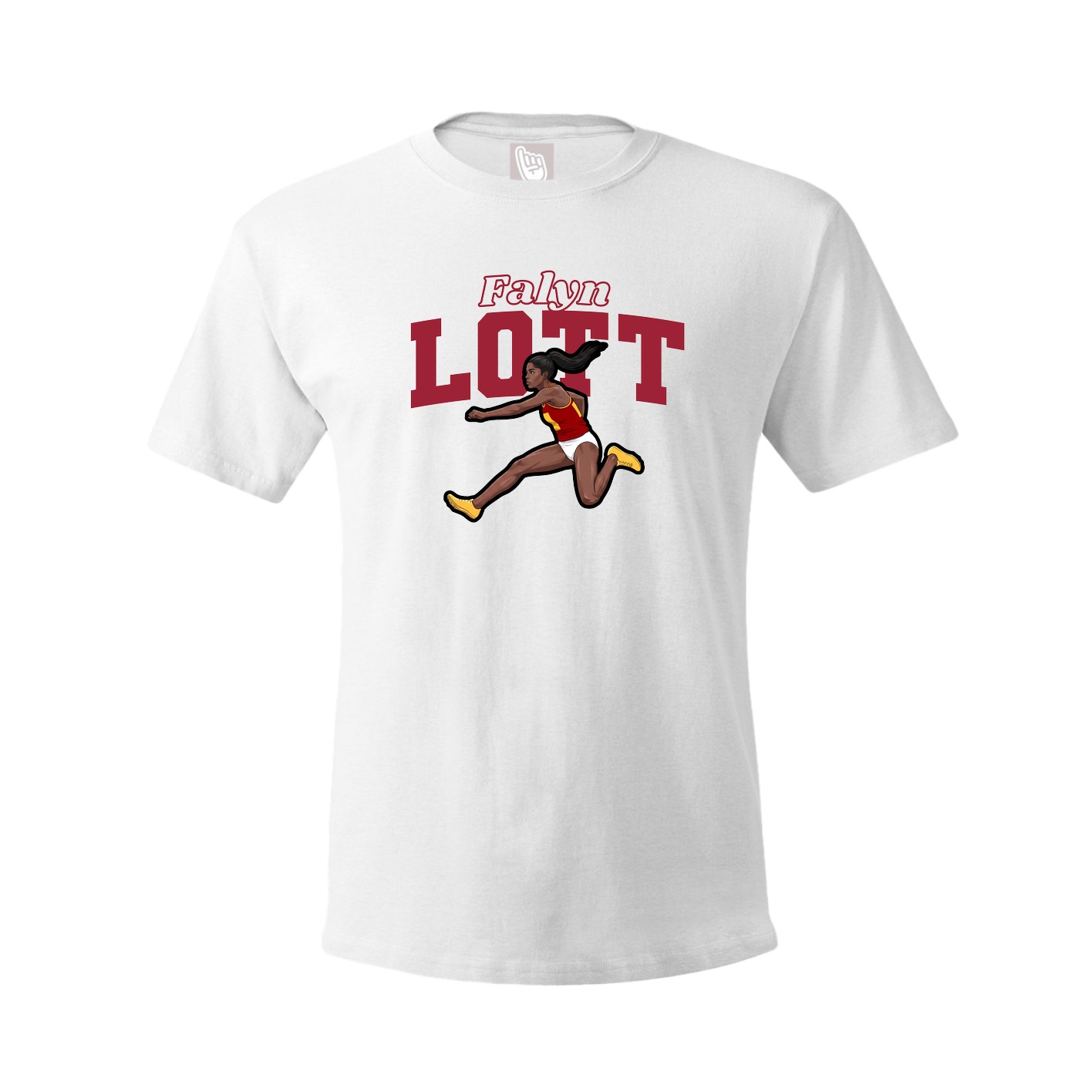 Youth Tee — Name Arch in White