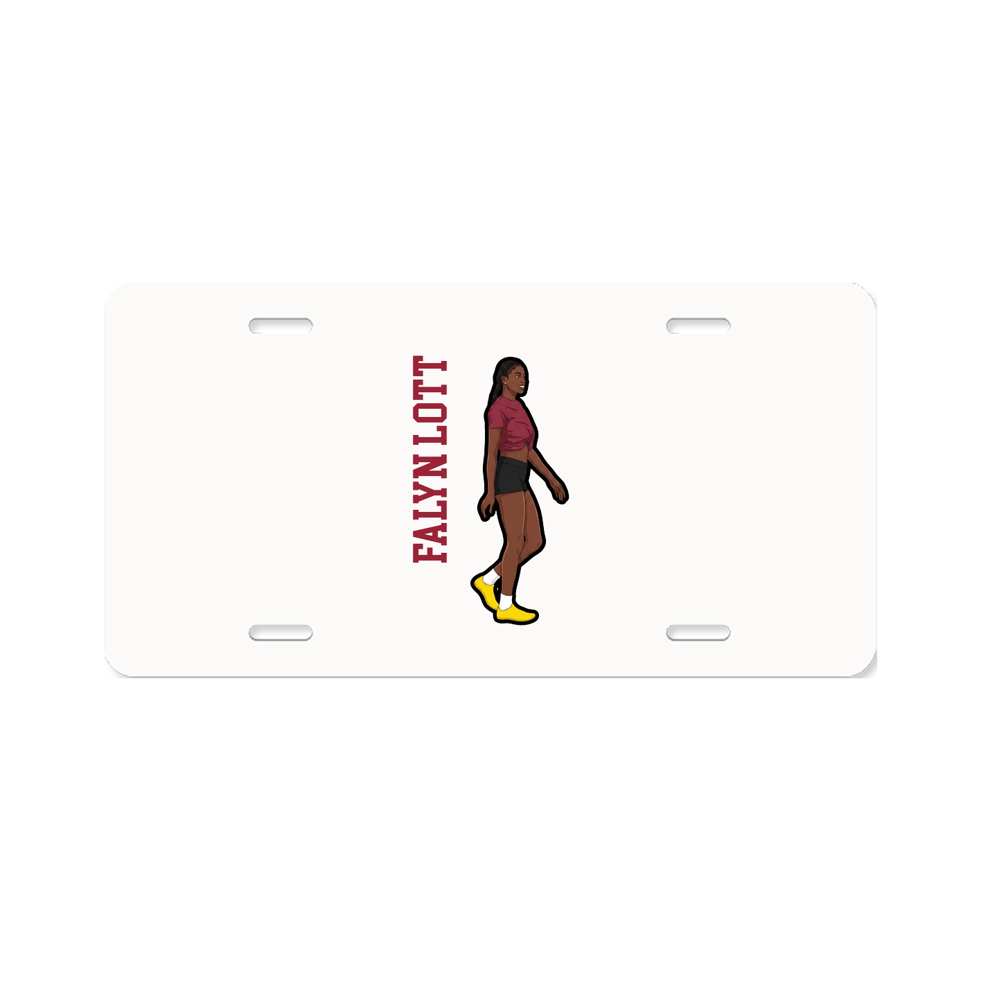 License Plate — Name Vertical in Classic