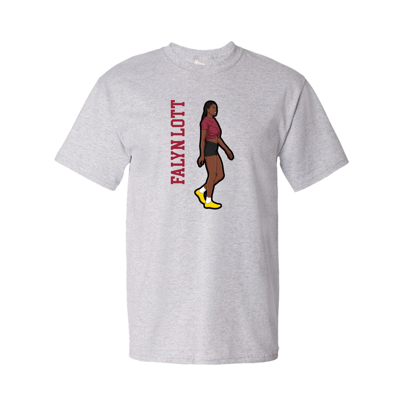 Tee — Name Vertical in Grey