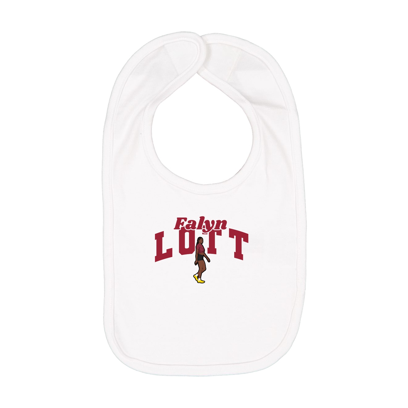 Infant Bib — Signature Arch in White