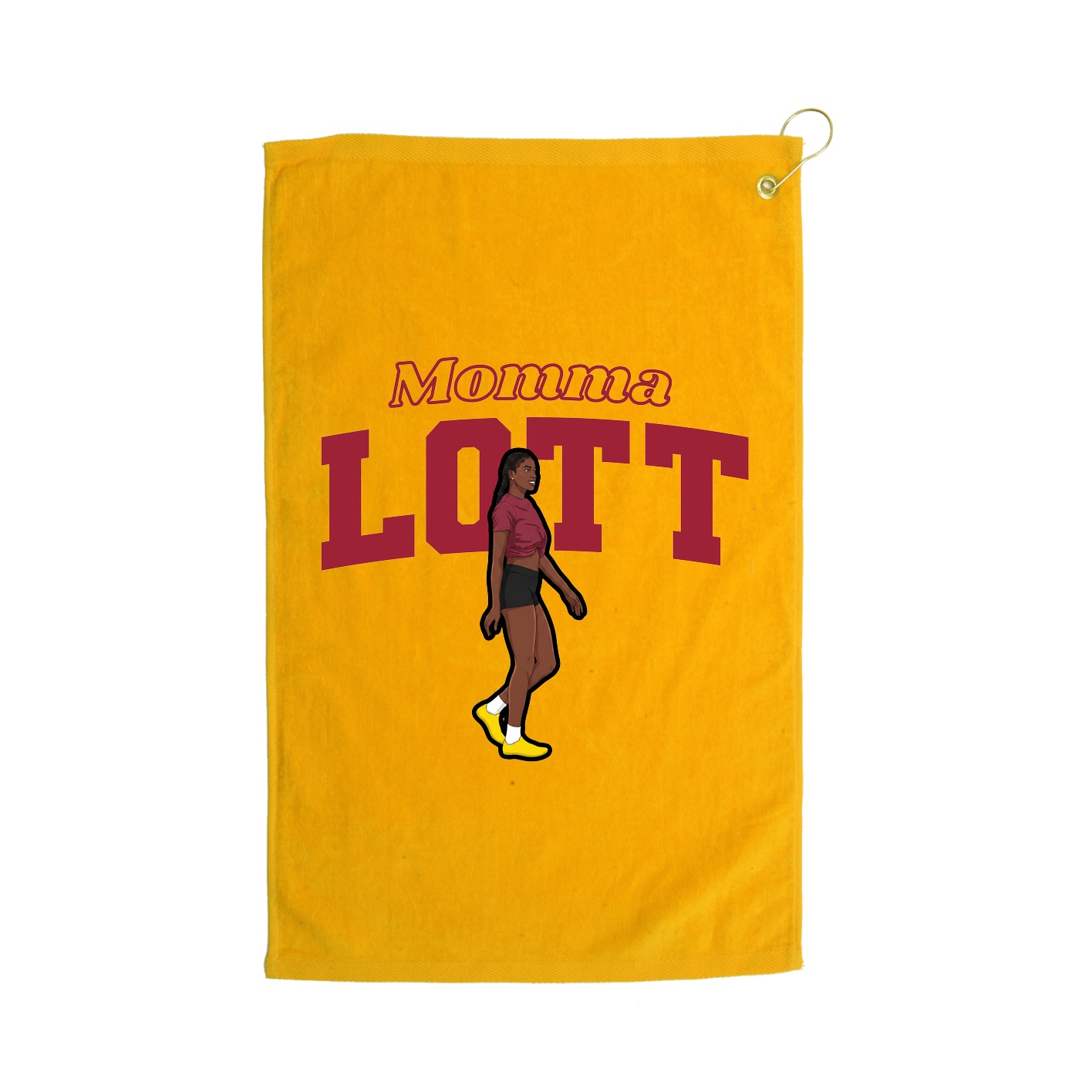 Golf Towel — Mothers Day Block in Gold
