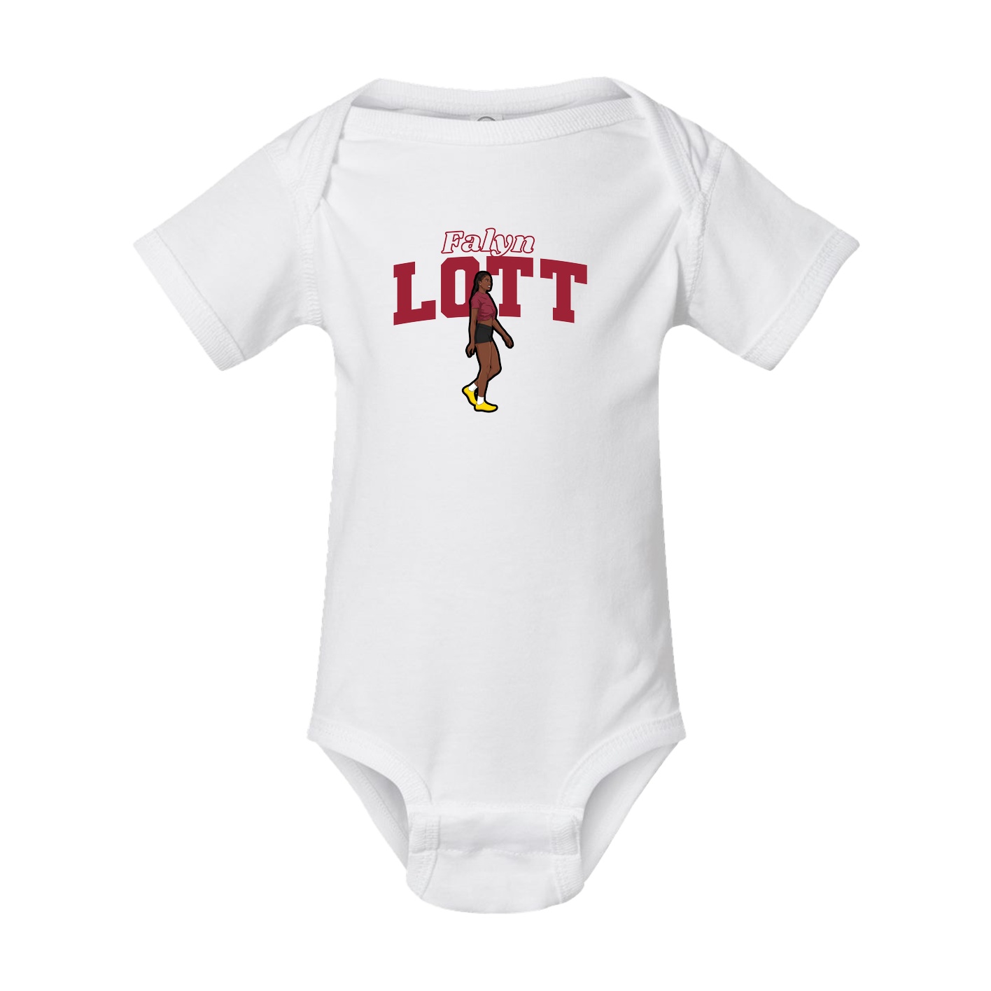 Baby Onesie — Name Arch in White
