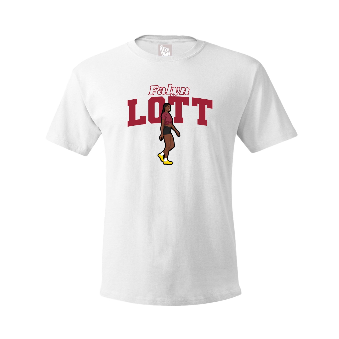 Youth Tee — Name Arch in White