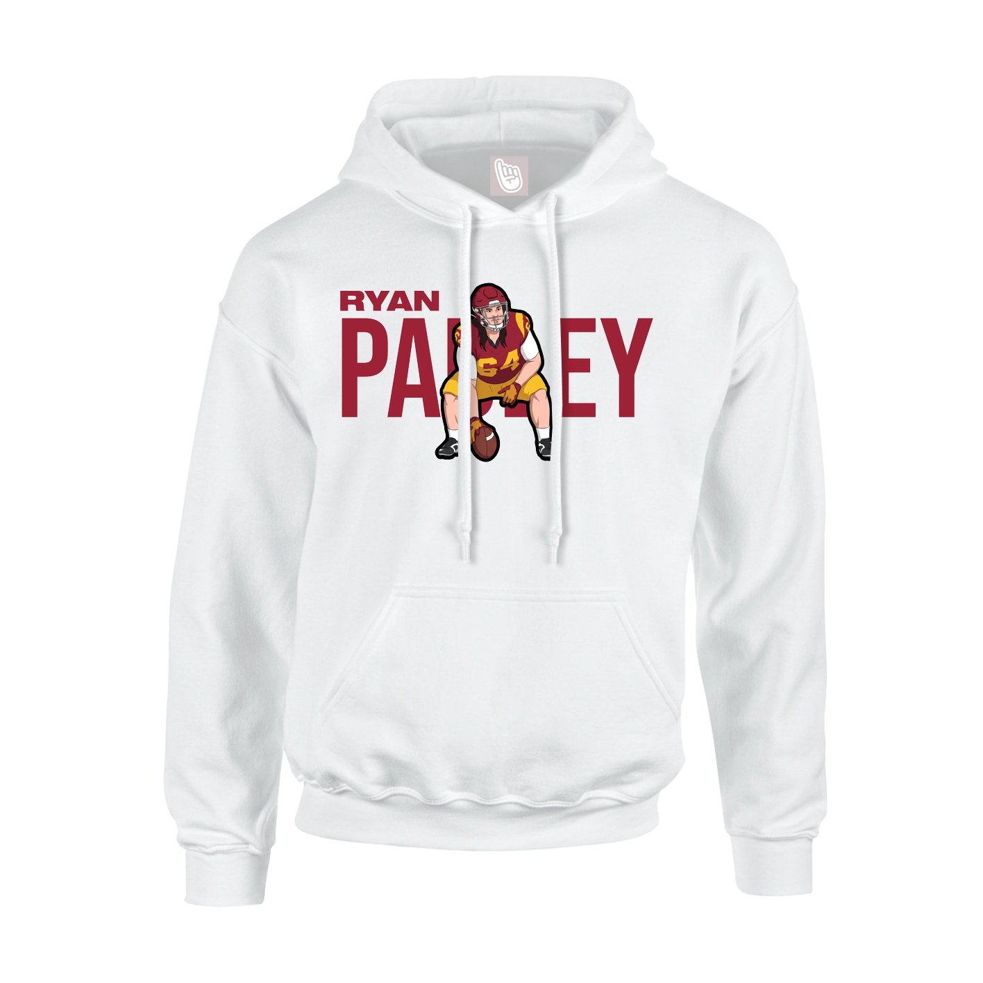 Youth Hoodie — Player Name in White