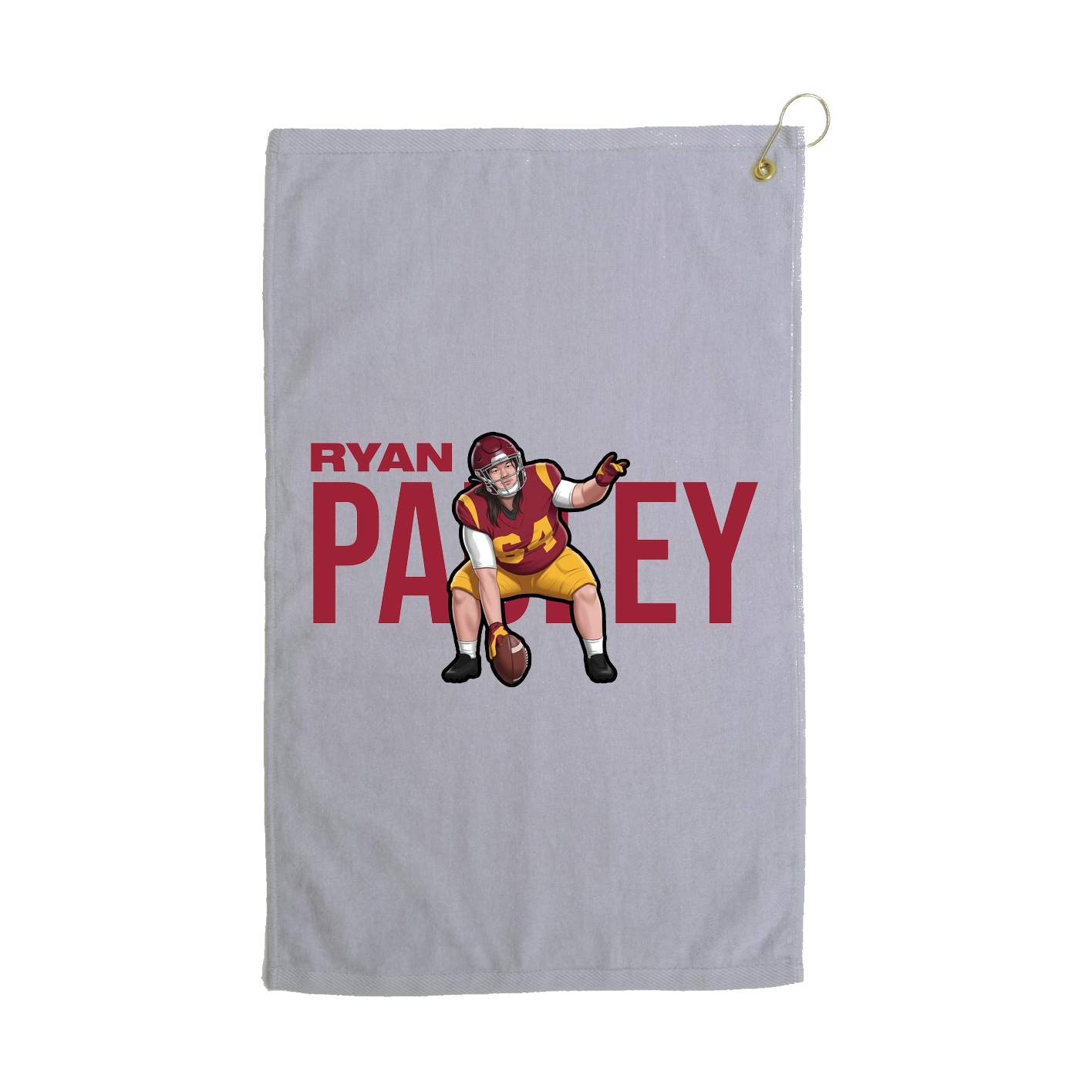 Golf Towel — Player Name in Grey
