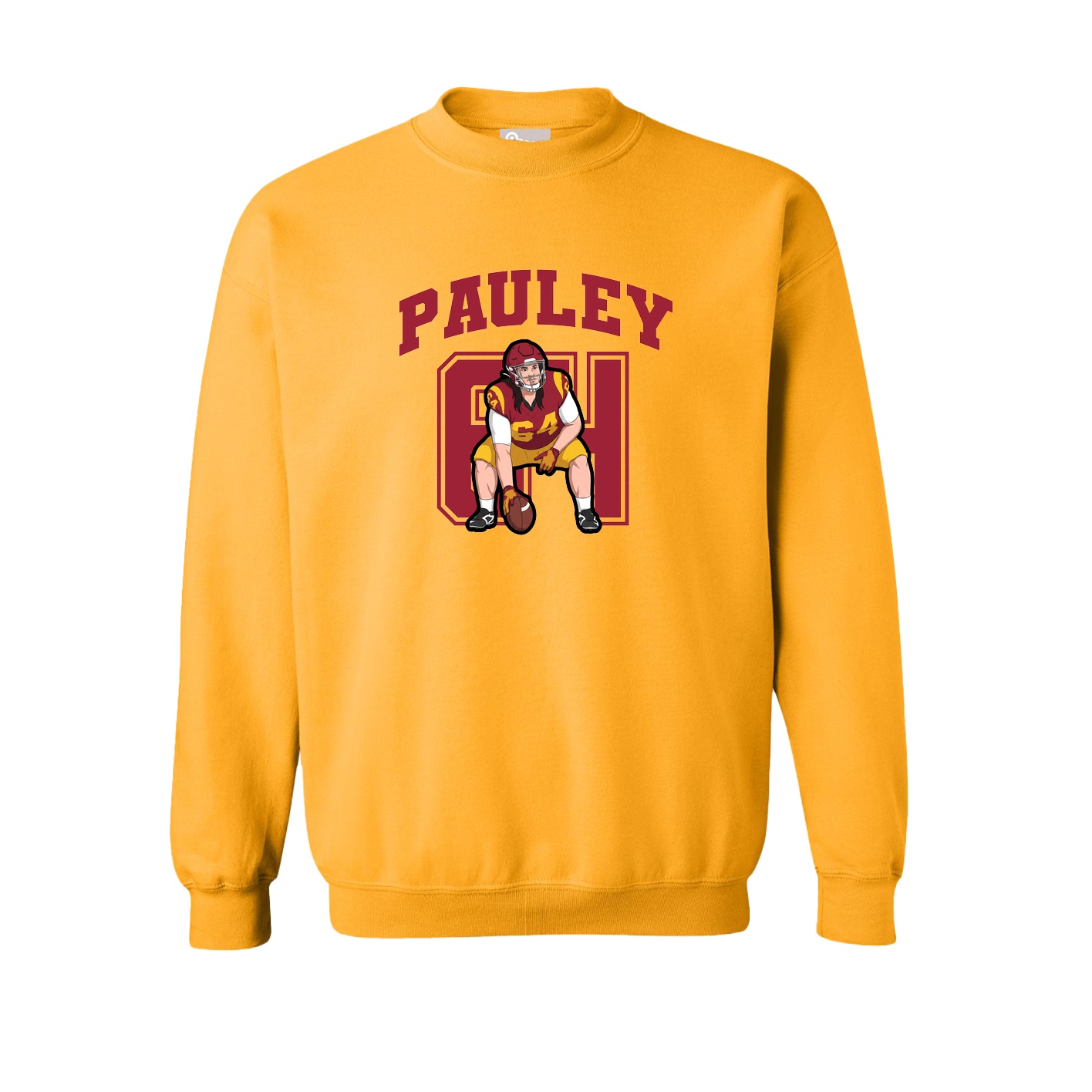 Fleece Crew — Number in Gold