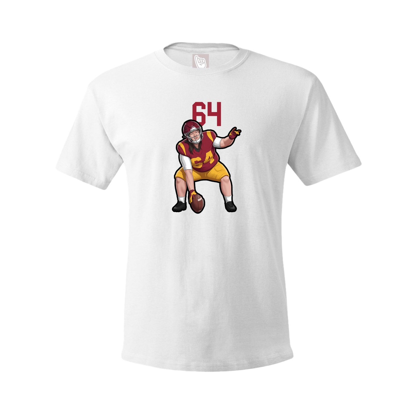 Youth Tee — Number Top in White