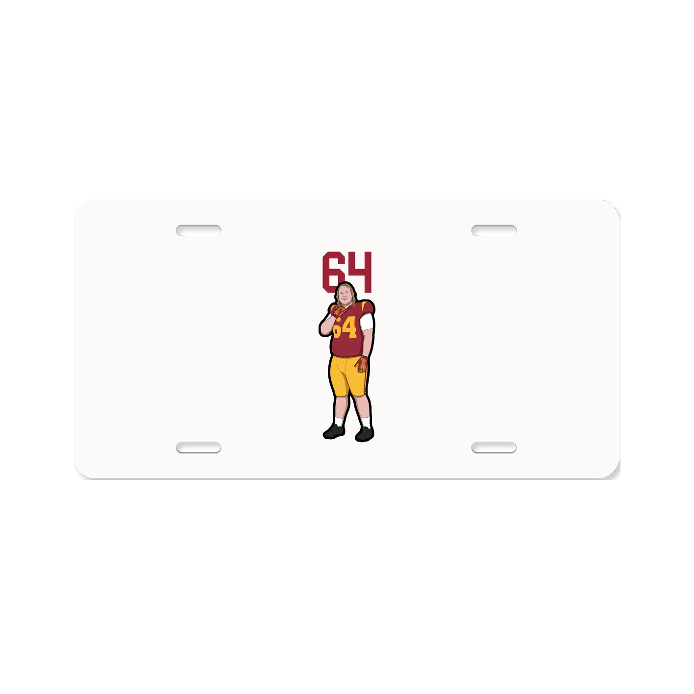 License Plate — Number Top in Classic