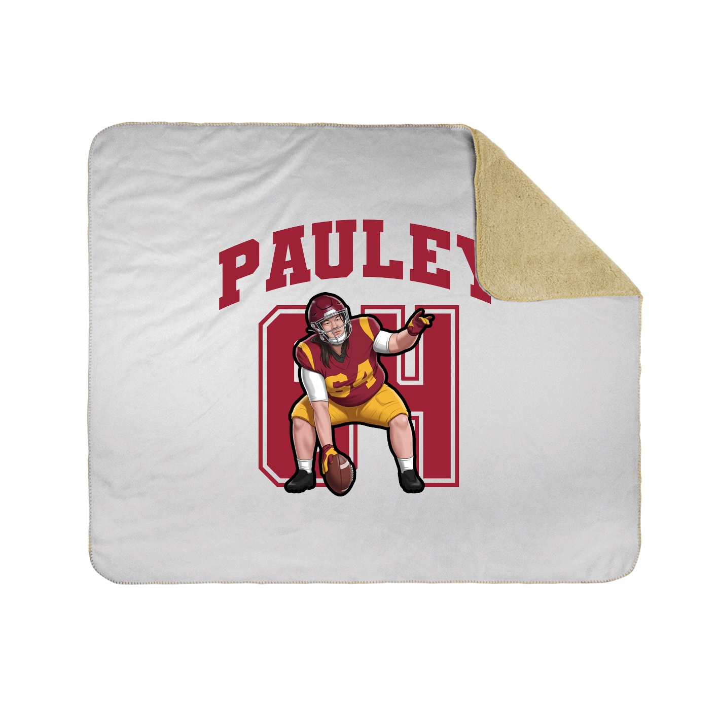 Throw Blanket — Number in White