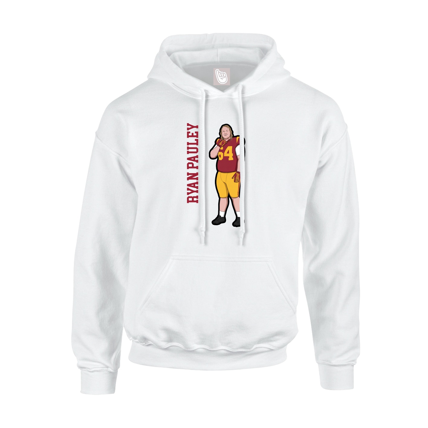 Hoodie — Name Vertical in White