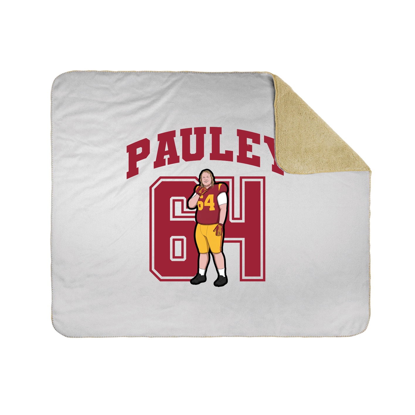 Throw Blanket — Number in White