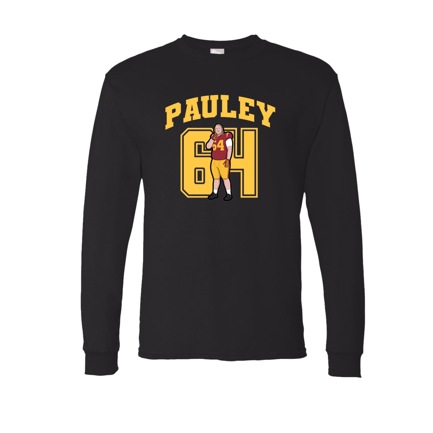 Long Sleeve Tee — Number in Black