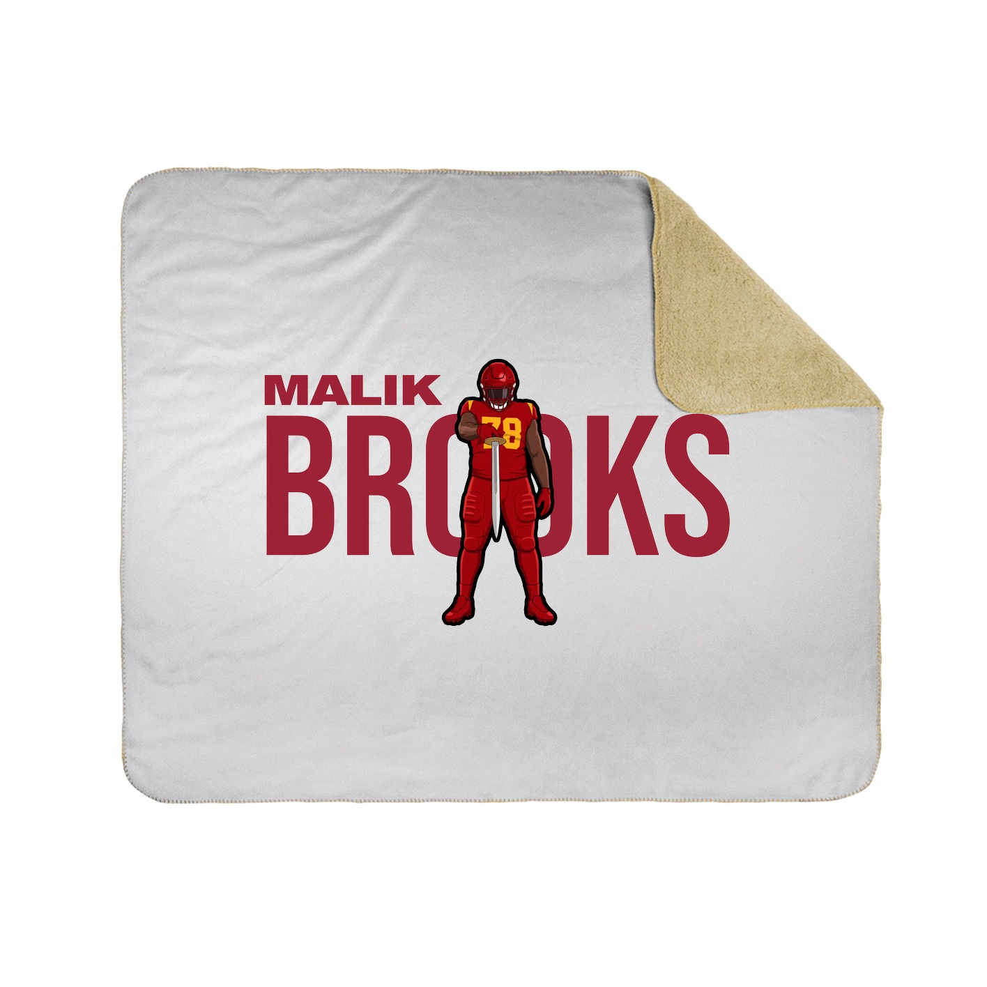 Throw Blanket — Player Name in White